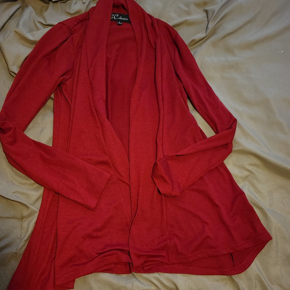 Womens red cardigan